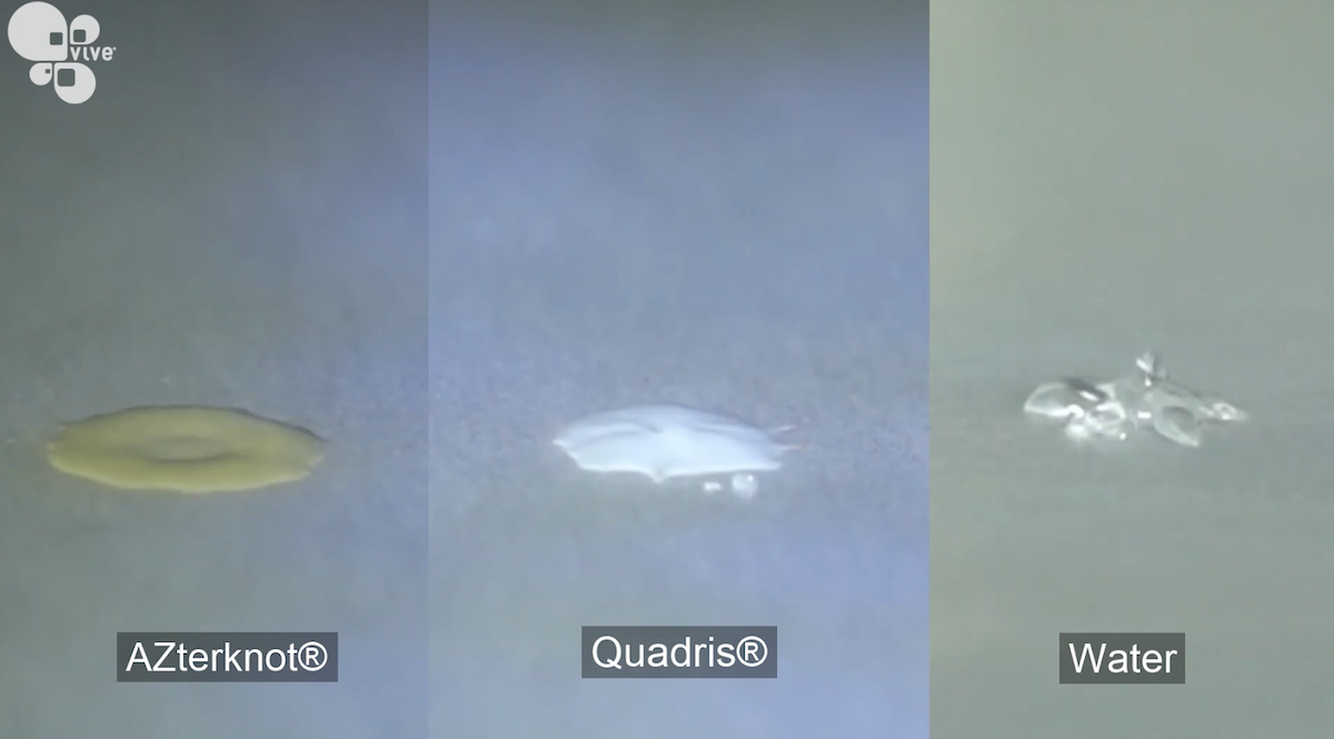 AZterknot vs Quadris vs Water Foliar Droplet Comparison